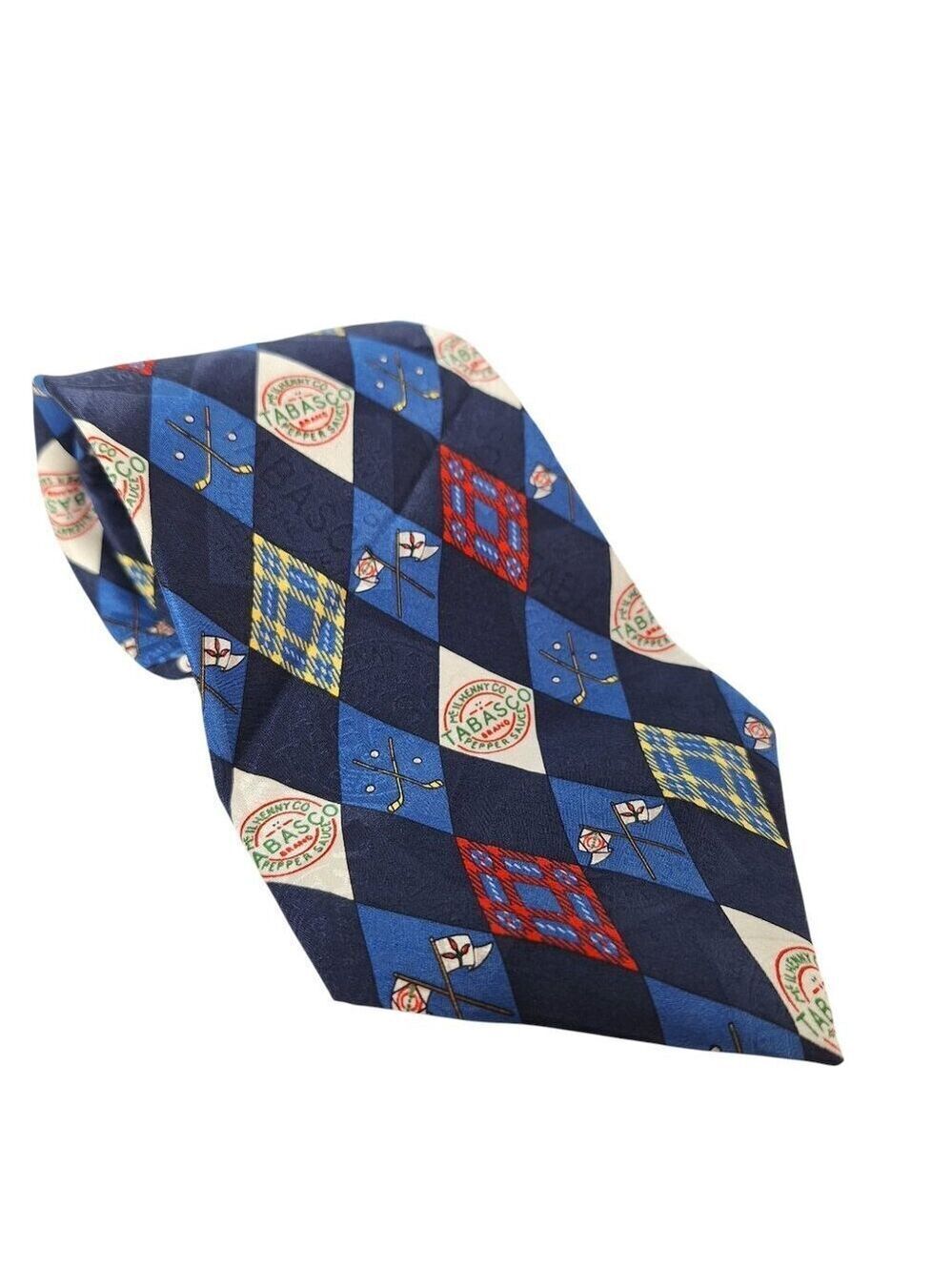 Tabasco Hot Sauce Silk Golf Flags Necktie